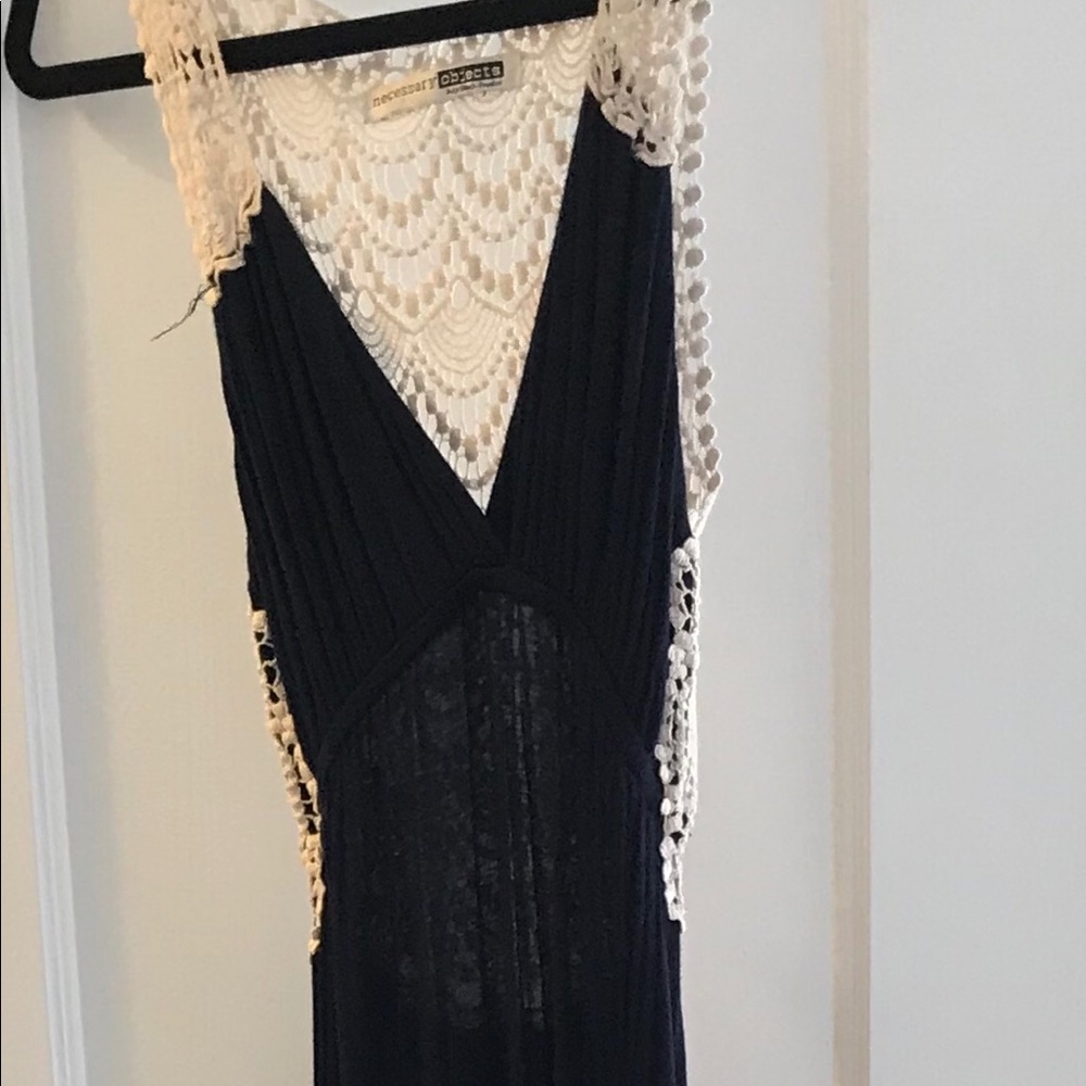 Blue navy dress with lace